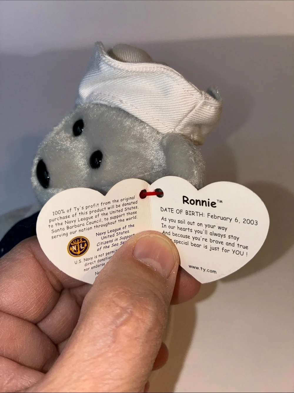 Ty beanie baby, Ronnie, USS Ronald Reagan